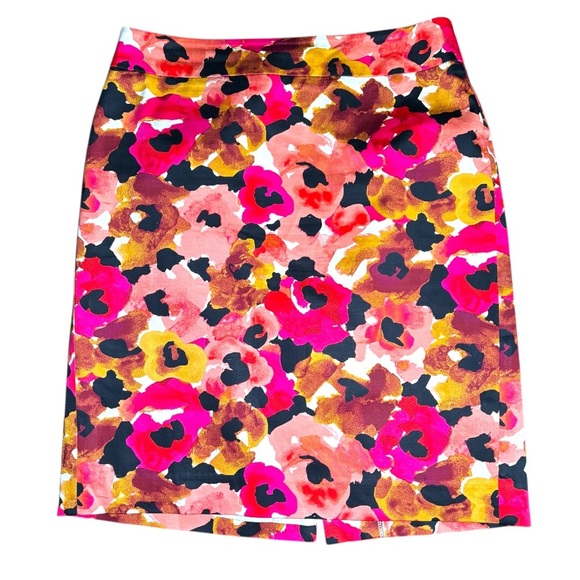 Ann Taylor Floral Skirt Multicolor Size 4 Petite - Picture 1 of 6